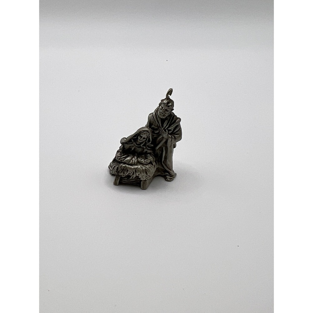 Hallmark Keepsake Pewter Mini Nativity Scene Ornament Holy‎ Family #1 In Series